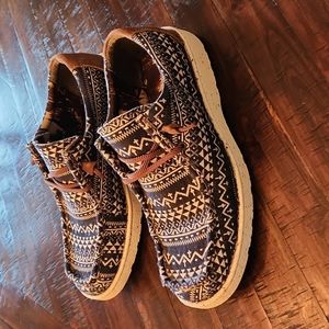 Justin mens cross shoe/boot size 13 navy blue/white